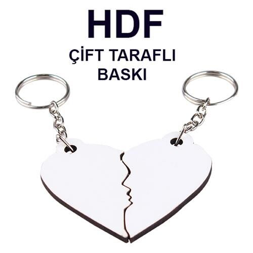 HDF Çift Taraflı Anahtarlık - Takım Kalp - OFİSOMİ-S