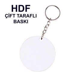 HDF Çift Taraflı Anahtarlık - Yuvarlak - 1