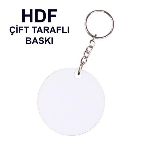 HDF Çift Taraflı Anahtarlık - Yuvarlak - OFİSOMİ-S