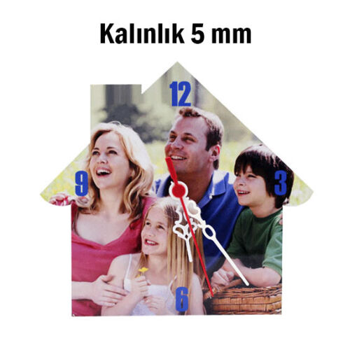 HDF Ev Saat 20X18 cm - OFİSOMİ-S