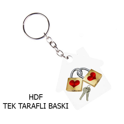 HDF Tek Taraflı Anahtarlık - Ev - 2