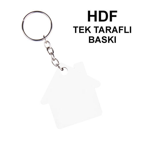 HDF Tek Taraflı Anahtarlık - Ev - OFİSOMİ-S
