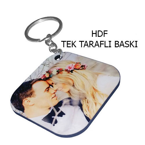 HDF Tek Taraflı Anahtarlık 5x5 cm - Kare - OFİSOMİ-S