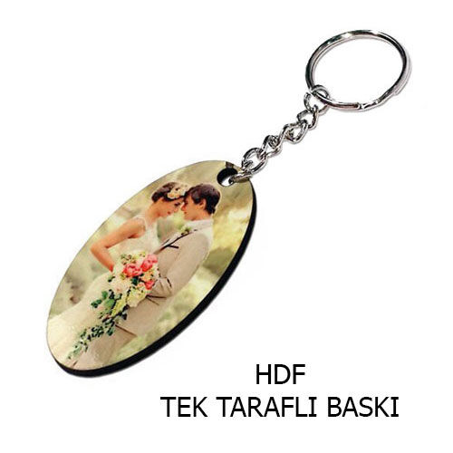 HDF Tek Taraflı Anahtarlık - Oval - 1