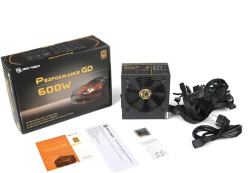 High Power HP1-J600GD-F12S Performance GD 600W 80+ Gold 50A Single Rail Aktif PFC Siyah Power Supply - HIGH POWER (1)