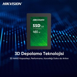 Hikvision 480Gb Ssd Disk Sata 3 Hs-Ssd-C100-480G 550Mb-470Mb Harddisk - 1