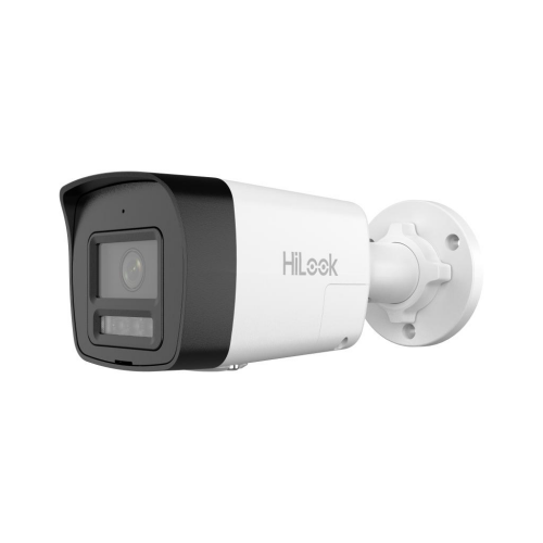 HILOOK IPC-B120HA-LUFC, 2Mpix, 2,8mm Lens, H265+, Dual Light, 30Mt Gece Görüşü, Dahili Mikrofon, IP67, PoE, Bullet, IP Kamera - Hilook