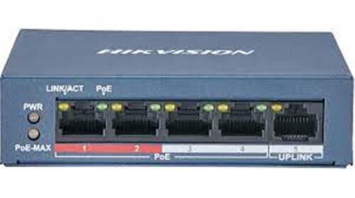 Hilook NS-0105P-35B 5 Port Megabit 4 Port PoE 35W +1 Port Megabit UplinkSwitch - HİLOOK