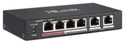 Hilook NS-0106P-35 4 Port PoE, 35W, +2 Port Megabit Uplink Switch - 1