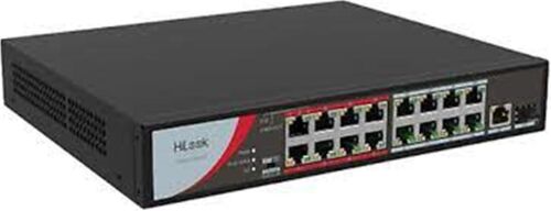 Hilook NS-0318P-130(B) 16 Port 10-100 Poe Switch 1x1000 Mbps RJ45 Port, 1x1000 Mbps SFP - HİLOOK