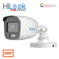 HILOOK THC-B129-LPS, 2Mpix, 2.8mm Lens, 20Mt Gece Görüşü, IP66, Color Vu, Dahili Mikrofon, Bullet Kamera - 1