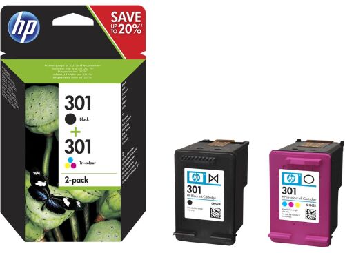 HP 301 Black-Color Siyah-Renkli Multi Paket N9J72AE - 1