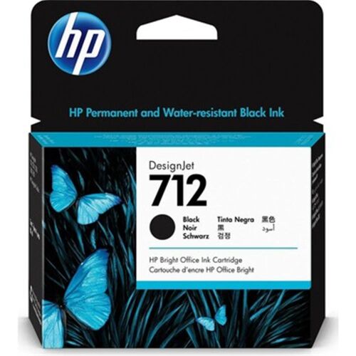 HP 712 Black Siyah 80ML Plotter Kartuşu 3ED71A - 1