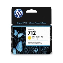 HP 712 Yellow Sarı 29ML Plotter Kartuşu 3ED69A - 1
