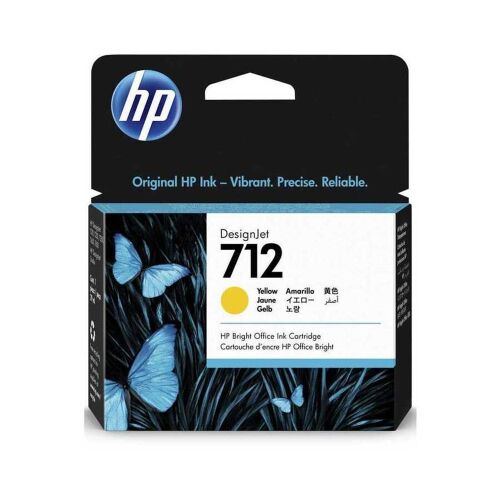 HP 712 Yellow Sarı 29ML Plotter Kartuşu 3ED69A - HP