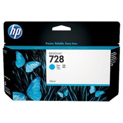 HP 728 Cyan Mavi 130ML Plotter Kartuşu F9J67A - 1