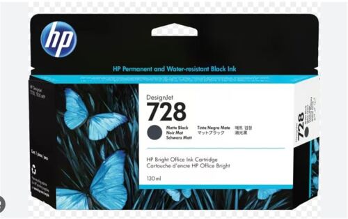 HP 728 Matte Black Mat Siyah 130ML Plotter Kartuşu 3WX25A - 1