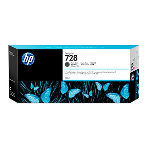 HP 728 Matte Black Mat Siyah 300ML Plotter Kartuşu F9J68A - HP