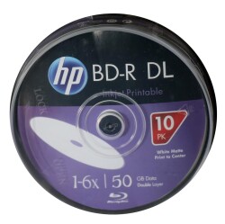 Hp Blu-Ray Bd-R 6X 50Gb 10Lu Cake Box Prıntable Baskı Yapılabilir Blu-Ray Dvd - 1