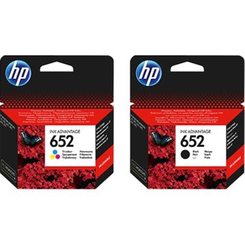 HP F6V25AE + F6V24AE 652 Siyah + Renkli Kartuş Seti - HP