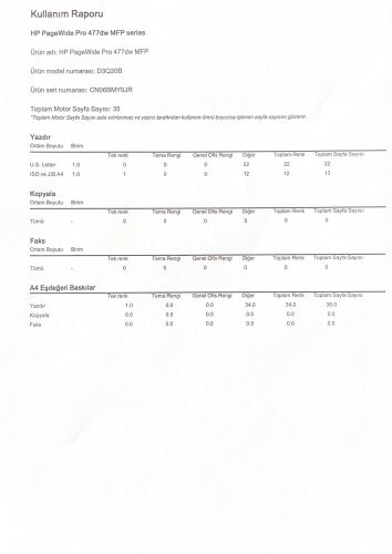 Hp PageWide Pro 477dw (D3Q20B) Süper Hızlı Çok Fonksiyonlu Yazıcı (Teşhir) - 6