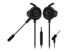 Hytech HY-GK1 3,5 Oyuncu Esnek Mikrofonlu Siyah Kulakiçi Kulaklık - 1