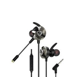 Hytech HY-GK4 3,5 Oyuncu Esnek Mikrofonlu Kamuflaj Kulakiçi Kulaklık - 1