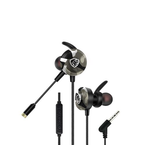 Hytech HY-GK4 3,5 Oyuncu Esnek Mikrofonlu Kamuflaj Kulakiçi Kulaklık - HYTECH