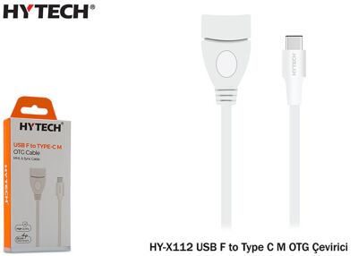 Hytech HY-X112 Beyaz USB F to Type C M OTG Çevirici - 1