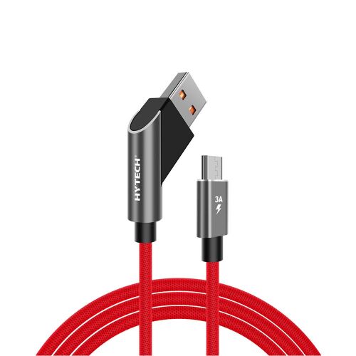 Hytech HY-X215 3A Micro Usb 1m Kırmızı Data + Sarj Kablosu - HYTECH