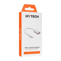 Hytech HY-XO48 Beyaz USB F to Lightning 10cm kablolu OTG Çevirici - 1