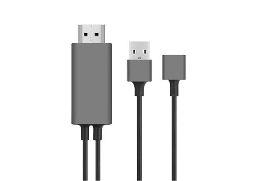 Hytech HY-XO51 Siyah-Gri USB-F to HDMI 1m Mobil Telefon Uyumlu Kablo - 1
