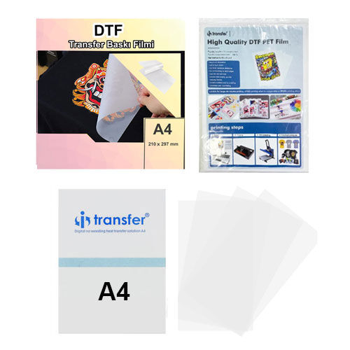 İ Transfer A4 DTF Pet Film - 100 adet - OFİSOMİ-S (1)