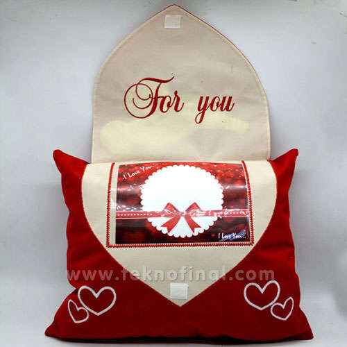 İçerisine Fotoğraf Konulabilen Kare Mektup Yastık Kılıfı - 2