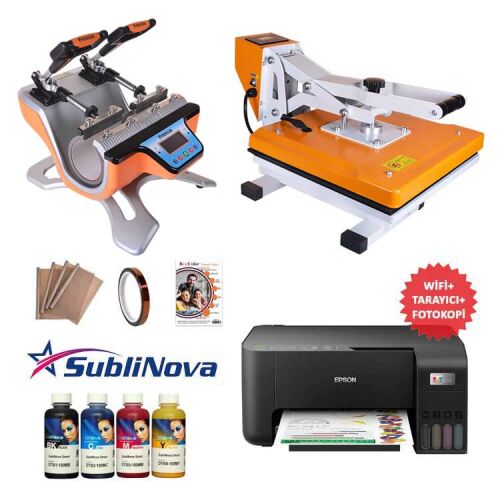 İkili Kupa ve A4 Pres Transfer Baskı Seti - OFİSOMİ-T (1)