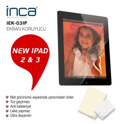 Inca 9.7'' iPad 2/New iPad Şeffaf Ekran Koruyucu Film IEK-03IP - 1