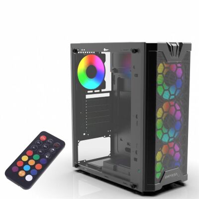 Inca Emg-15XB Kumandalı 4X1200mm ARGB Fan Gaming Computer Case - 1