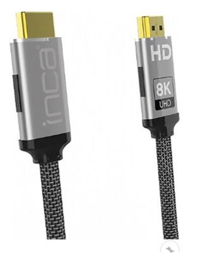 Inca IHM-15T 1.5mt 2.0 Altın Uç Örgülü Kablo Hdmı To Hdmı Kablo 8K 2.1V ( 7680 × 4320 8K) - INCA
