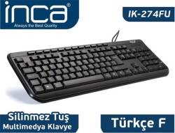 Inca IK-274FU f-usb Multimedya Black Laser Prınt Klavye - 1