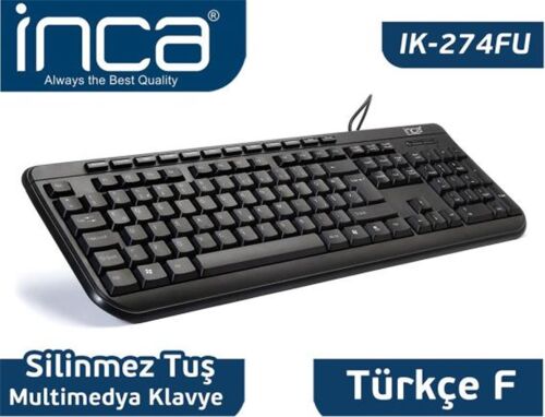 Inca IK-274FU f-usb Multimedya Black Laser Prınt Klavye - INCA