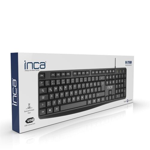 Inca IK-275QU Multimedya Soft Touch Black Keyboard (Kablo Uzunluğu 1,35 mt) (10 Milyon TuşTıklama) - 2