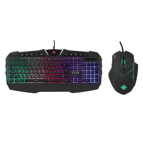 INCA IKG-310 Ruthless Rainbow Efect Gaming Klavye Mouse Set - 1