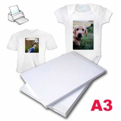 İnkjet A3 Pamuklu Açık Zemin Transfer Kağıdı (1 adet) - 2