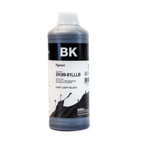 InkTec Epson Stylus Pro Muadil 1LT Light Light Black Pigment Mürekkep (EKI09-01LLLB) (PowerChrome K3) - INKTEC