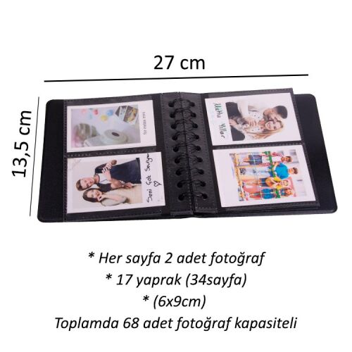 Instax Spiralli Polakart Fotoğraf Albümü - 68 Kapasite - 7