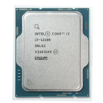 Intel Alder Lake Core i3 12100 TRAY 3.3Ghz 1700P 12Mb (60W) Uhd730 Kutusuz İşlemci - 1