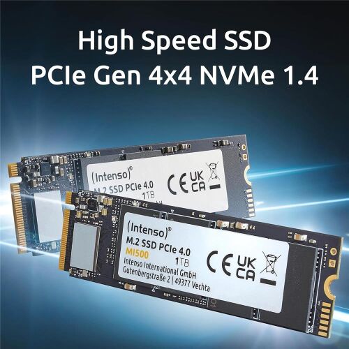 Intenso 500GB MI500 Gen.4x4 NVMe 1.4 SSD 5300MB-4000MB-s Ssd Harddisk - INTENSO