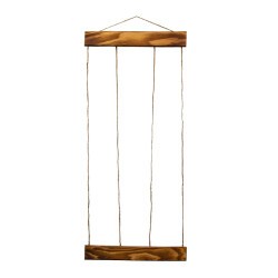 2'li Paket İpli Mandallı Ahşap Mini Duvar Çerçevesi - 25x57cm - 2