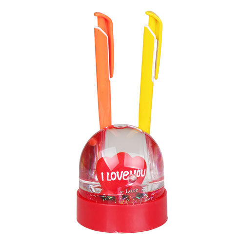 Işıklı Müzikli Kalemlik Kar Küresi - OFİSOMİ-S (1)