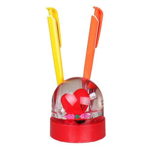 Işıklı Müzikli Kalemlik Kar Küresi - OFİSOMİ-S (1)